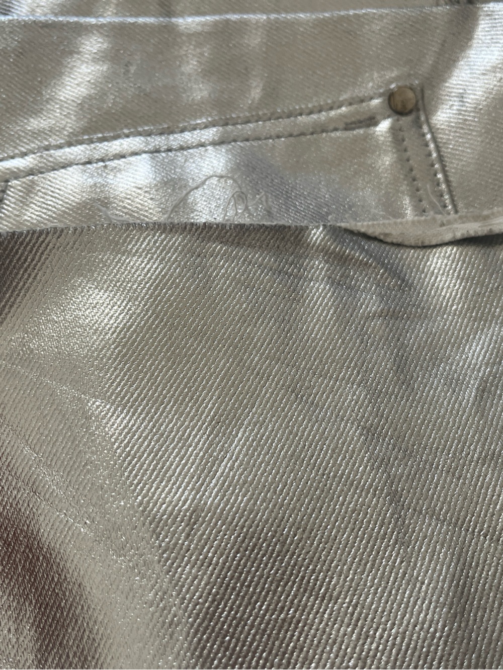 Zara metallic boyfriend jean sz 2 - Picture 7 of 7